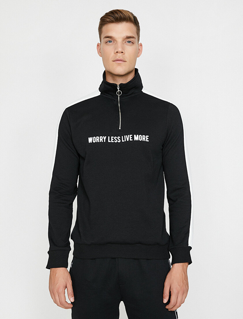 Yazılı Baskılı Sweatshirt