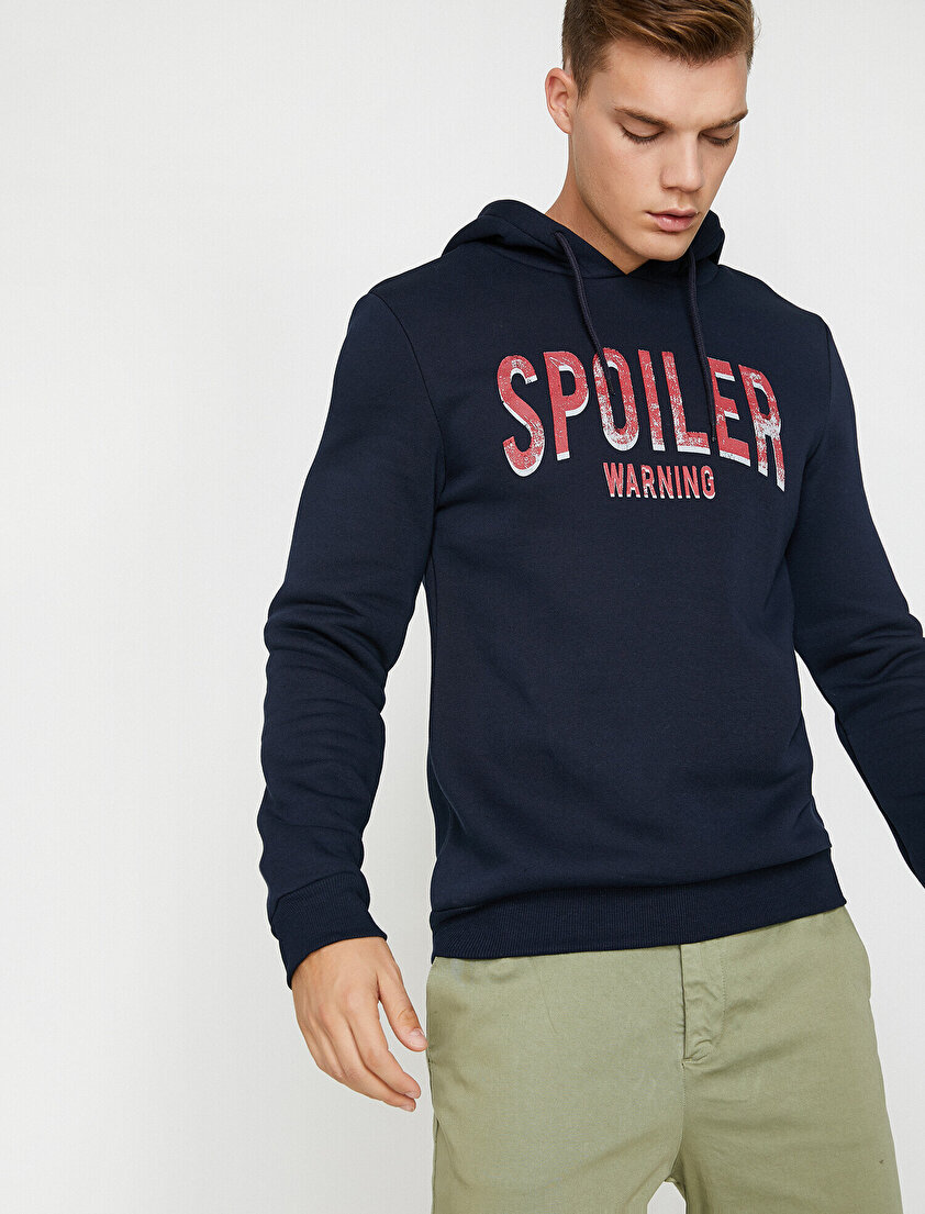 Yazılı Baskılı Sweatshirt