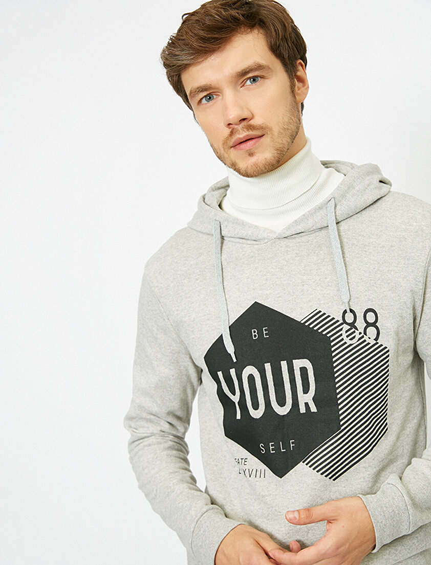 Yazılı Baskılı Sweatshirt