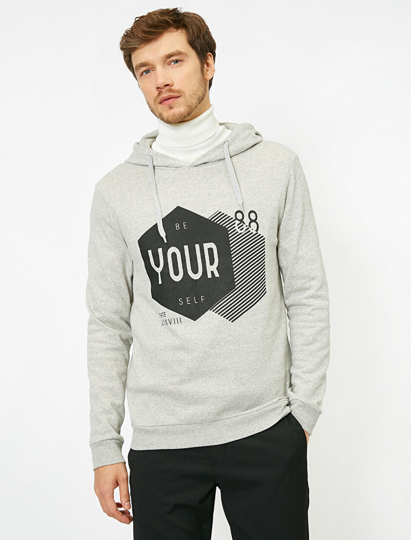 Yazılı Baskılı Sweatshirt