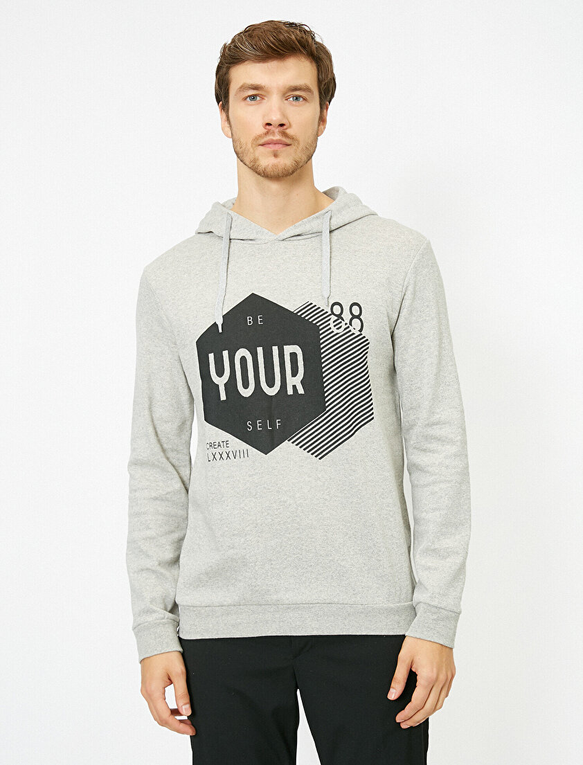 Yazılı Baskılı Sweatshirt