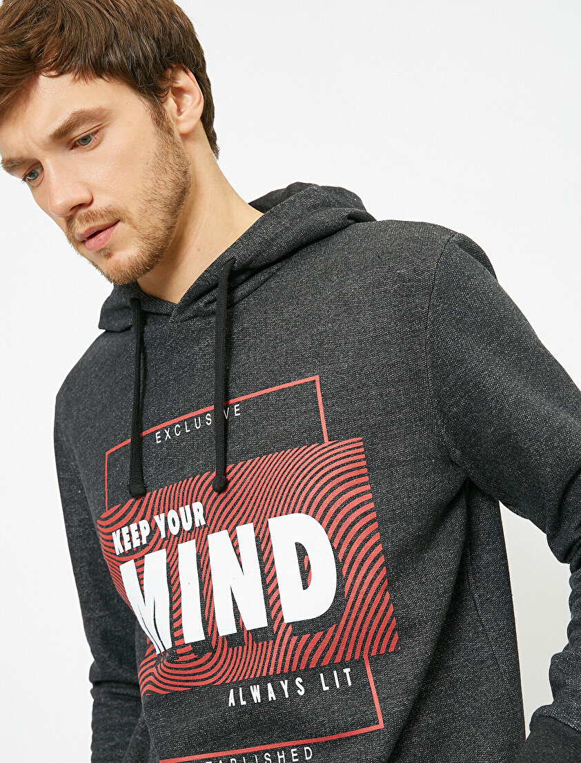 Yazılı Baskılı Sweatshirt