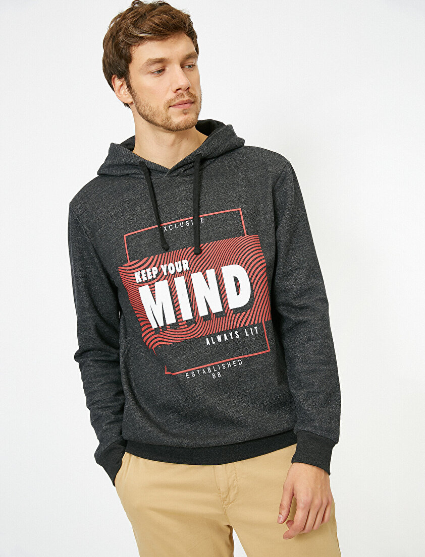 Yazılı Baskılı Sweatshirt