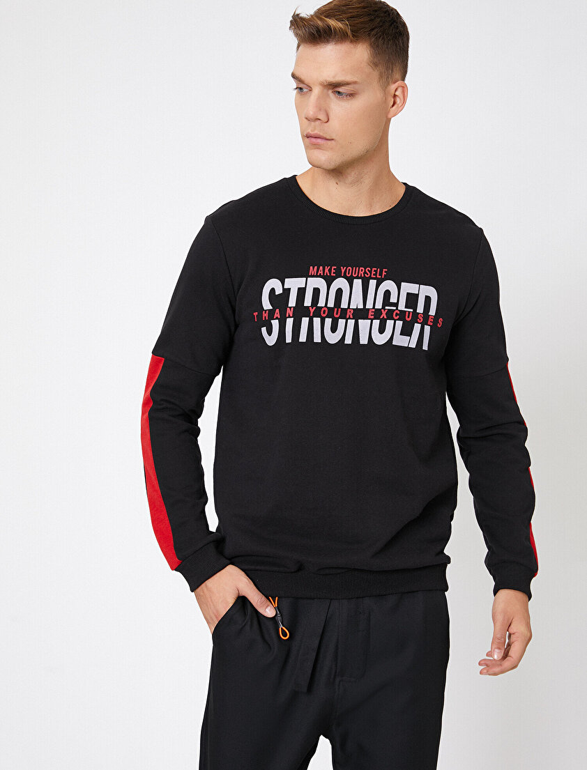 Yazılı Baskılı Sweatshirt