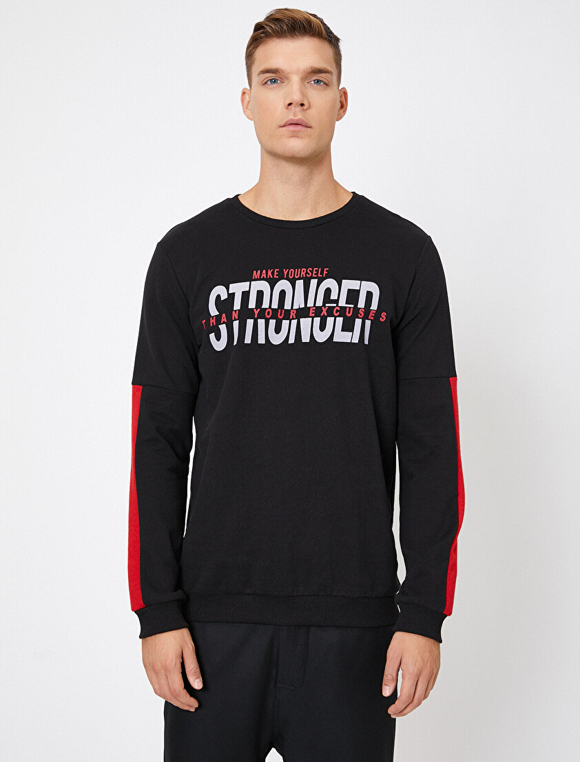 Yazılı Baskılı Sweatshirt