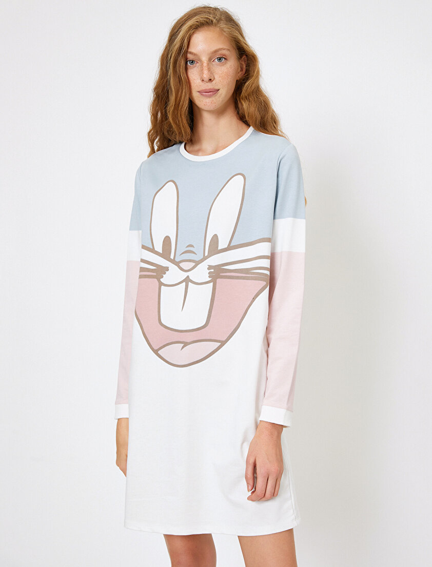 Bugs Bunny Licensed Letter Printed Nightdress