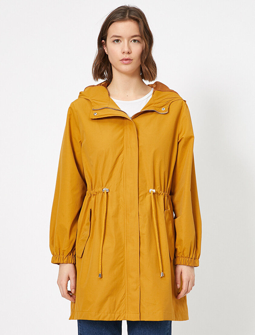 Beli Ayarlanabilir Kapüşonlu Trençkot