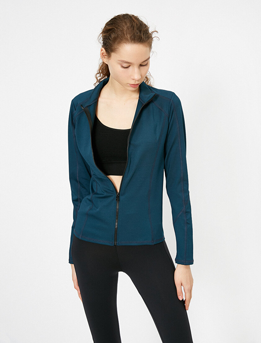 Fermuar Detaylı Sweatshirt