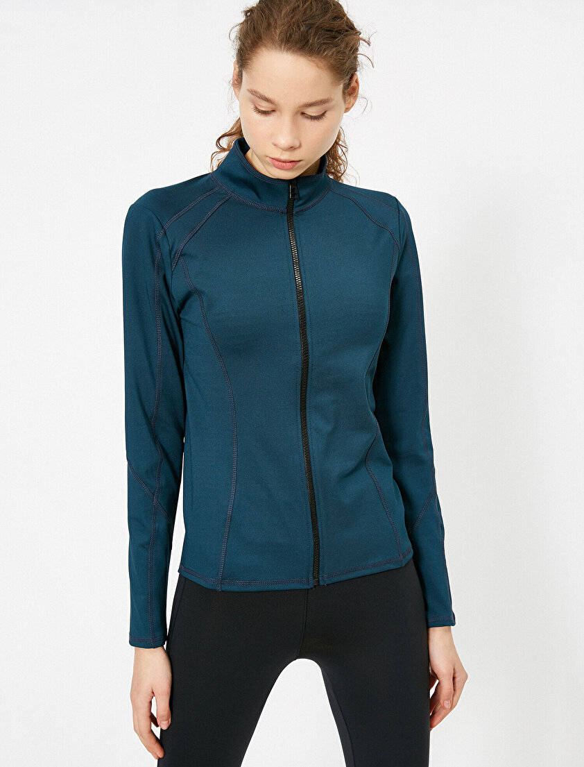 Fermuar Detaylı Sweatshirt