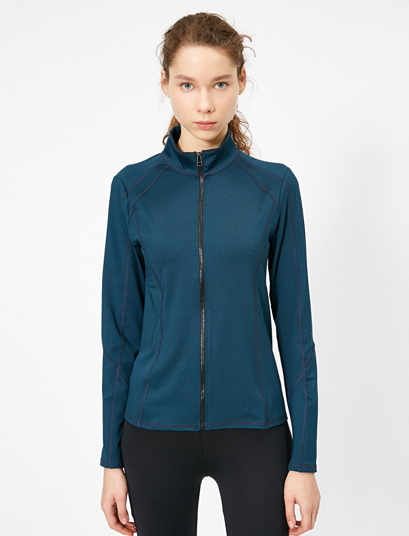 Fermuar Detaylı Sweatshirt