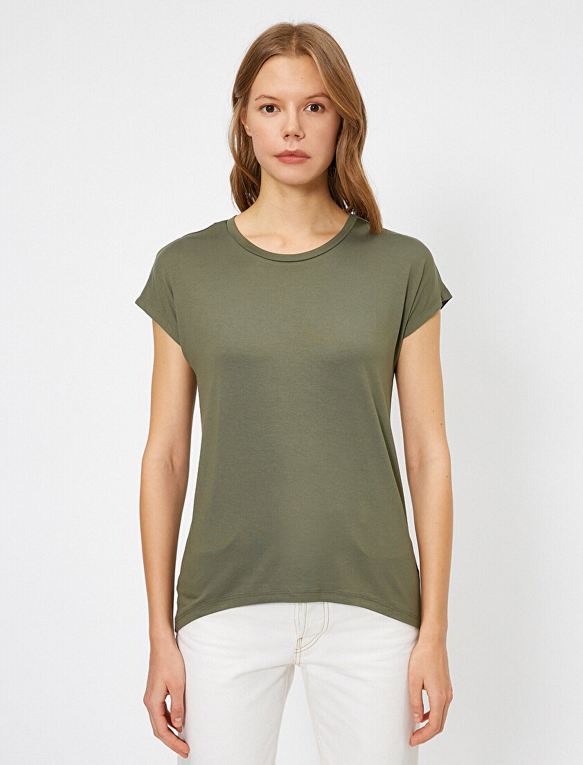 Bisiklet Yaka Standart Kalıp Basic Tişört