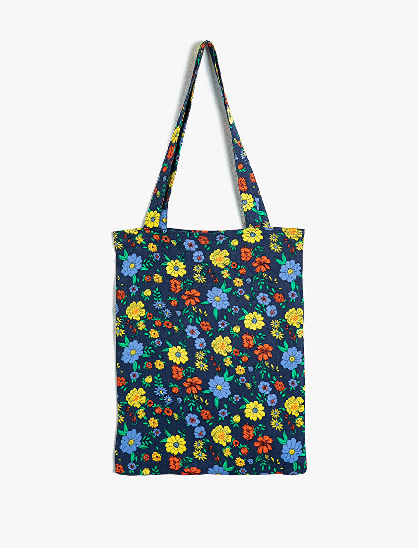 Kumaşı Desenli Bez Çanta