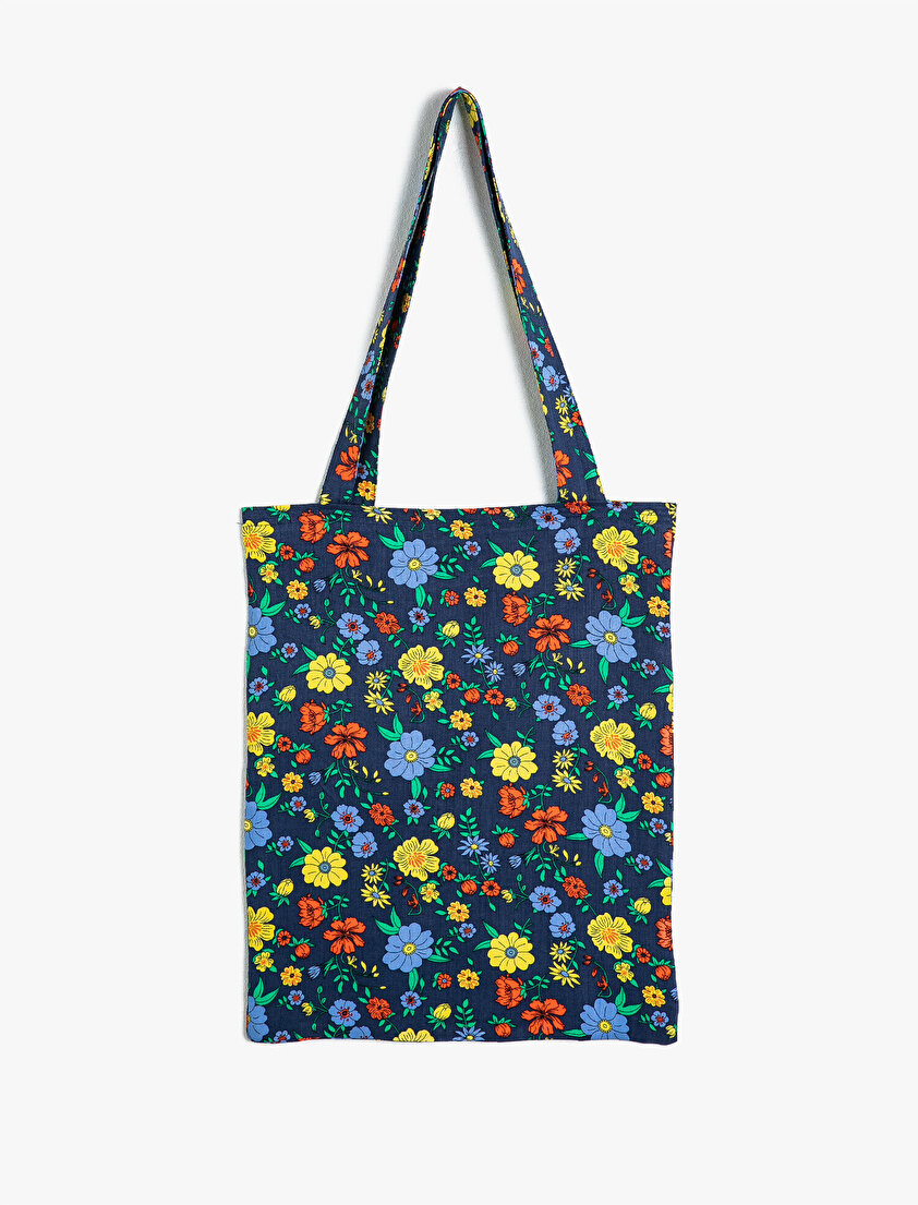 Kumaşı Desenli Bez Çanta