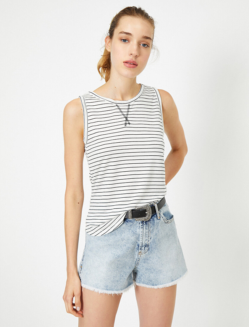 Bisiklet Yaka Kolsuz Antibakteriyel Atlet