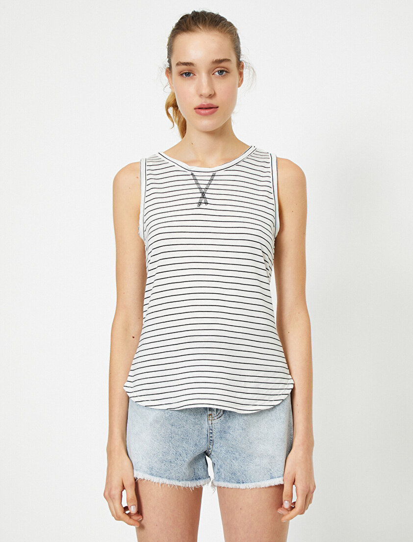 Bisiklet Yaka Kolsuz Antibakteriyel Atlet