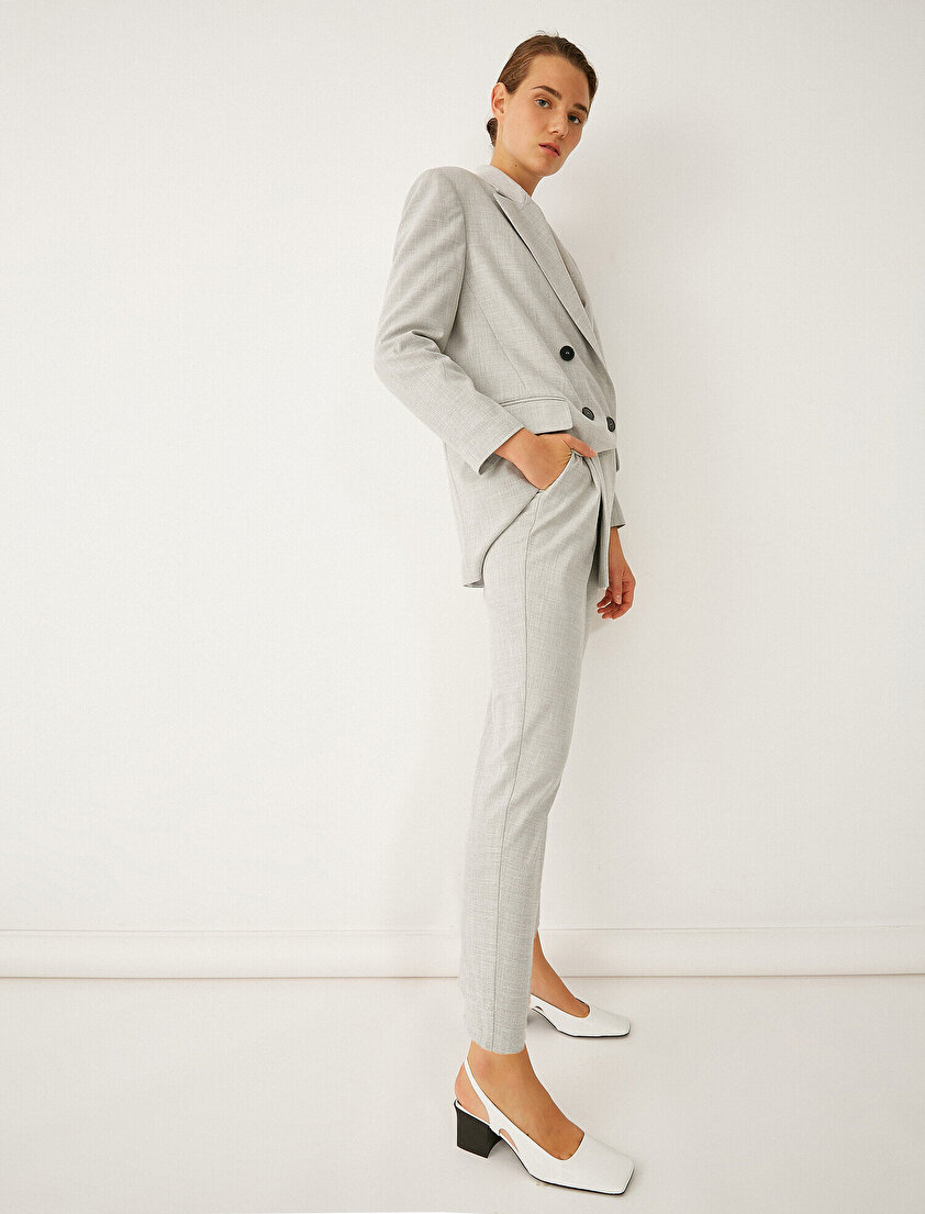 Yüksek Bel Kemer Detaylı Havuç Pantolon