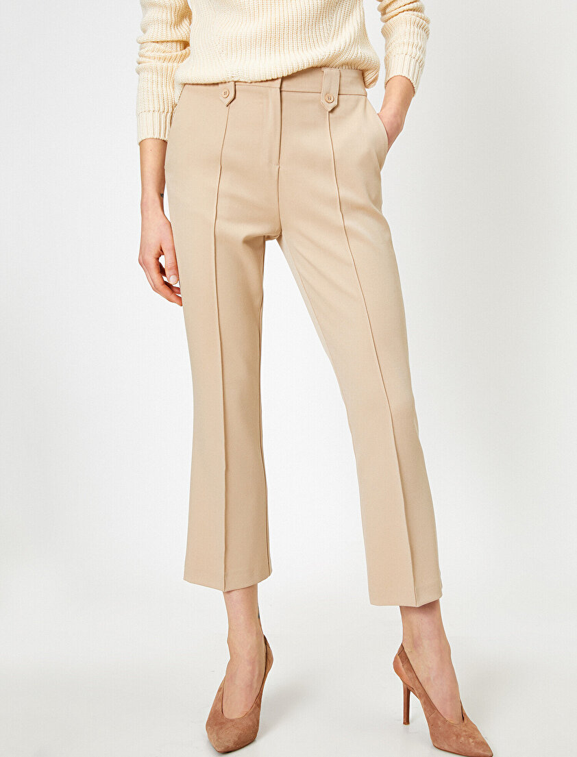 Kısa Paça Kumaş Pantolon