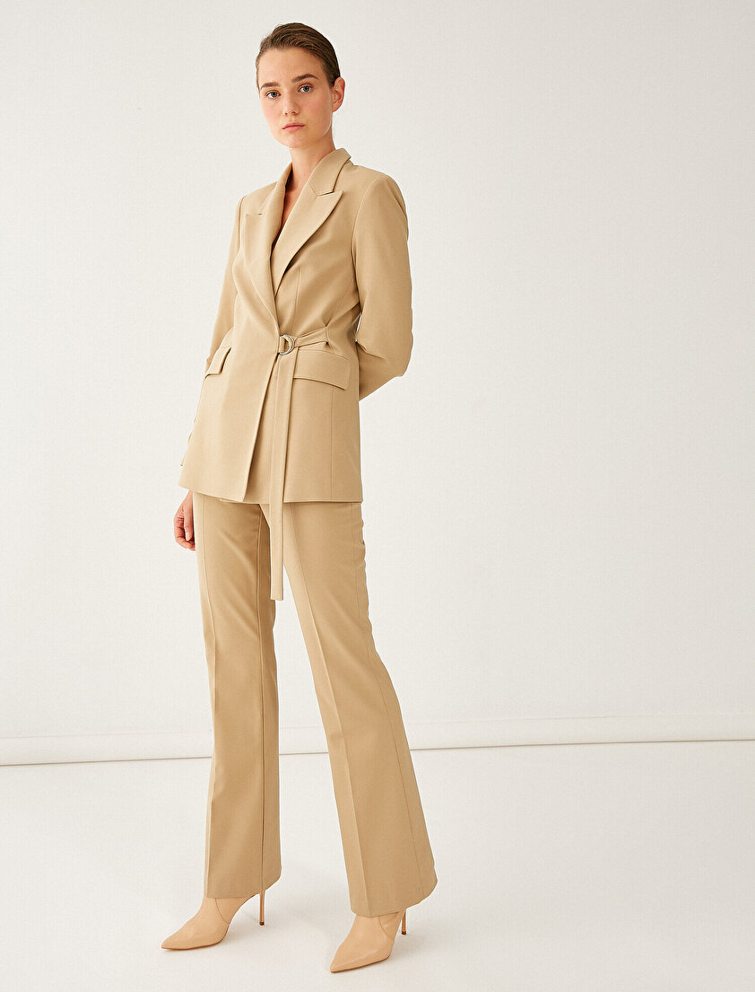 Normal Bel İspanyol Paça Pantolon