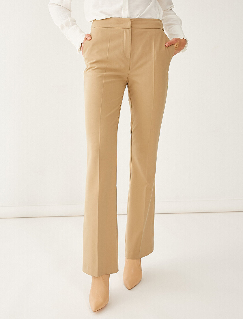 Normal Bel İspanyol Paça Pantolon