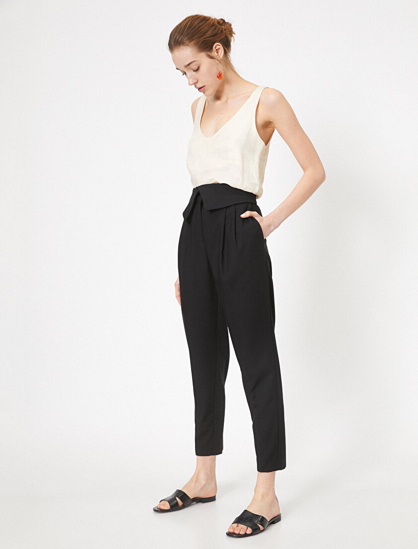 Cep Detaylı Havuç Kesim Pantolon