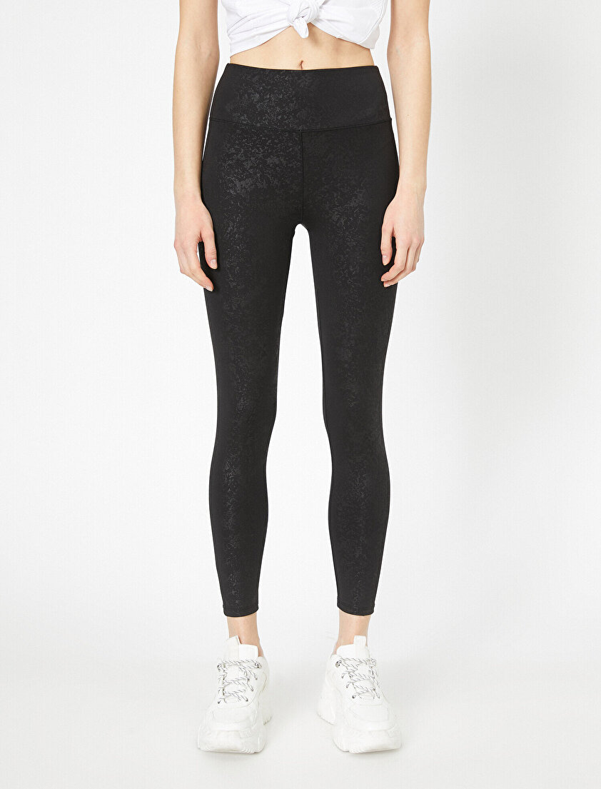 Deri Görünümlü Tayt