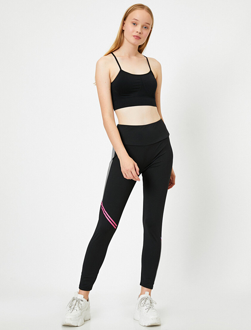 Normal Bel Çizgili Tayt