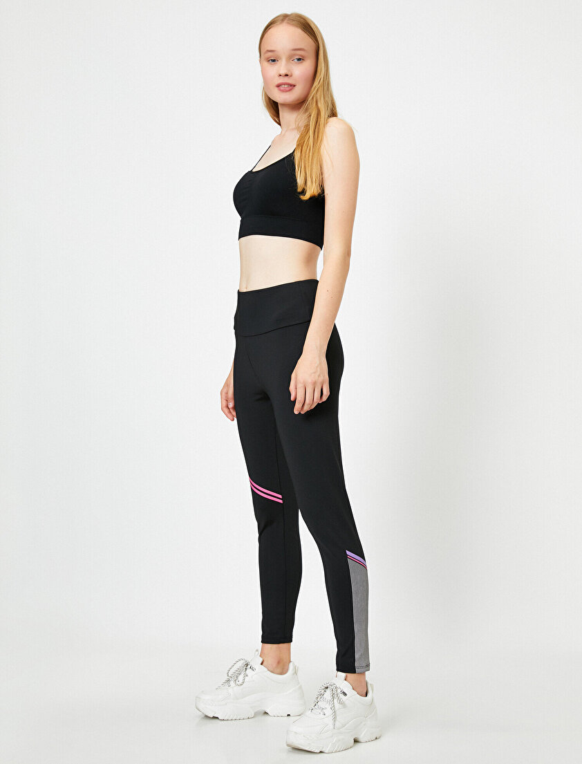 Normal Bel Çizgili Tayt