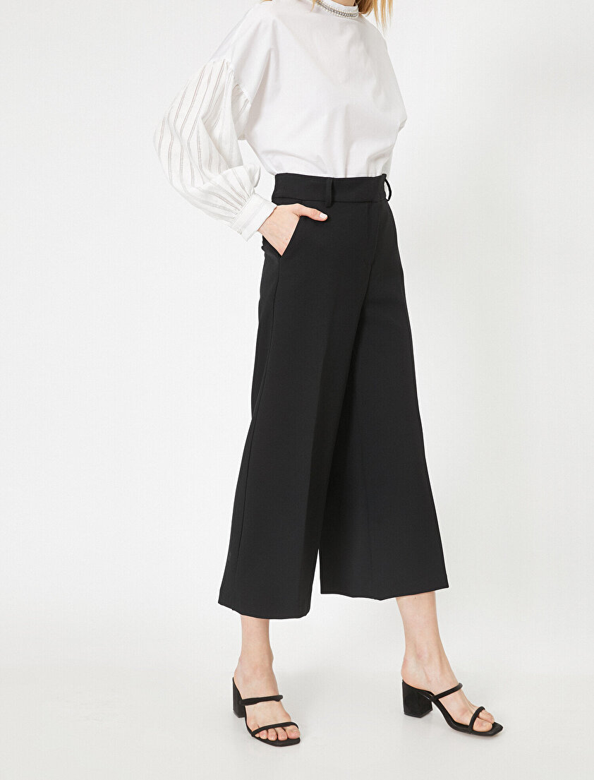 Yüksek Bel Culotte Pantolon