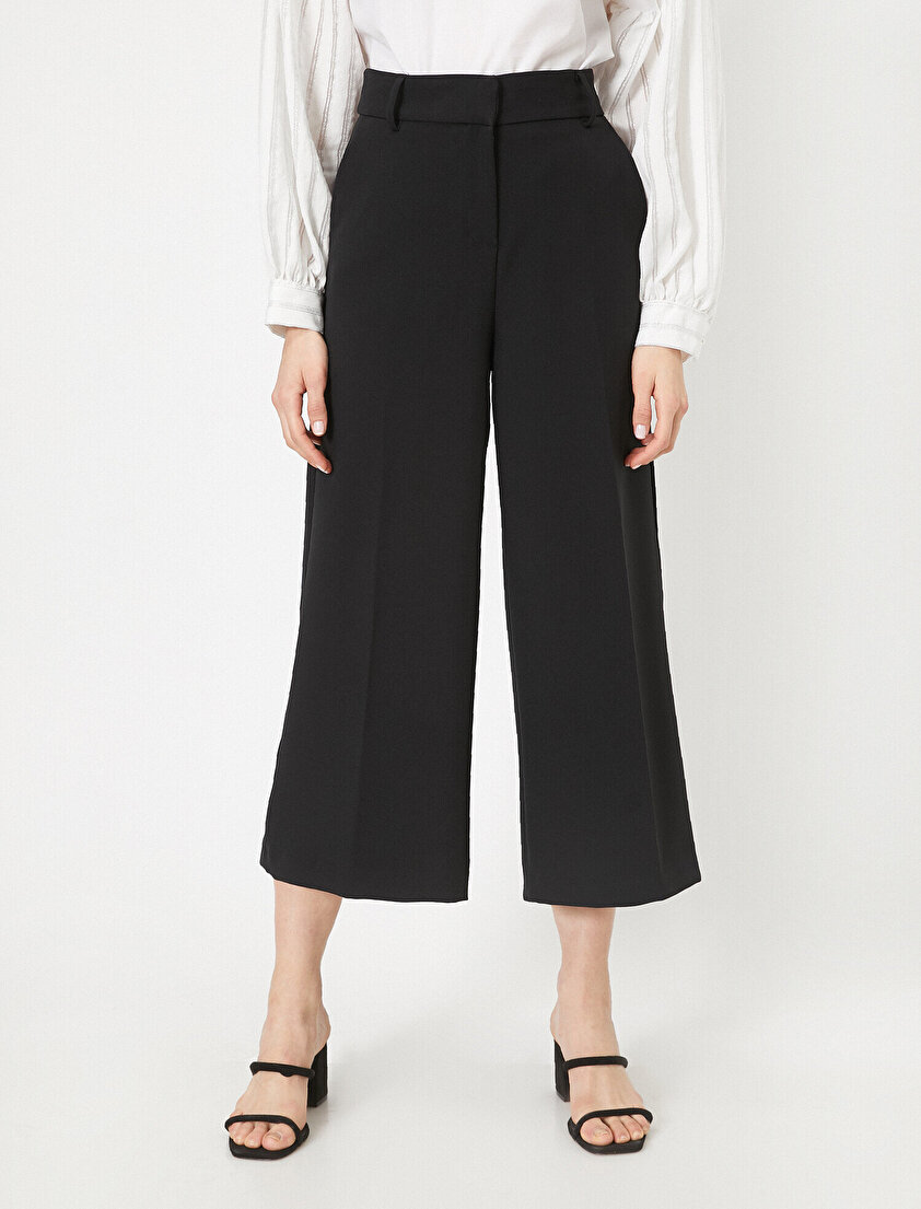 Yüksek Bel Culotte Pantolon