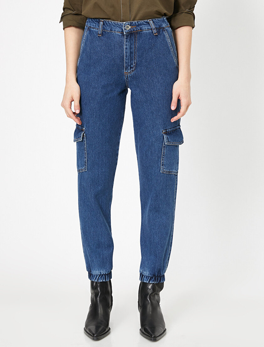 Cep Detaylı Kargo Jean Pantolon