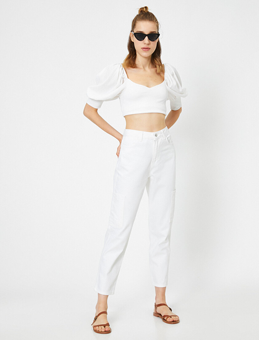 Yüksek Bel Normal Kesim Pantolon