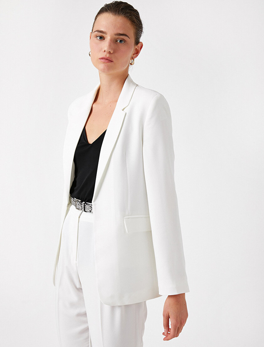 Cep Detaylı Uzun Ceket