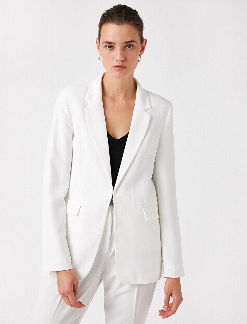 Cep Detaylı Uzun Ceket