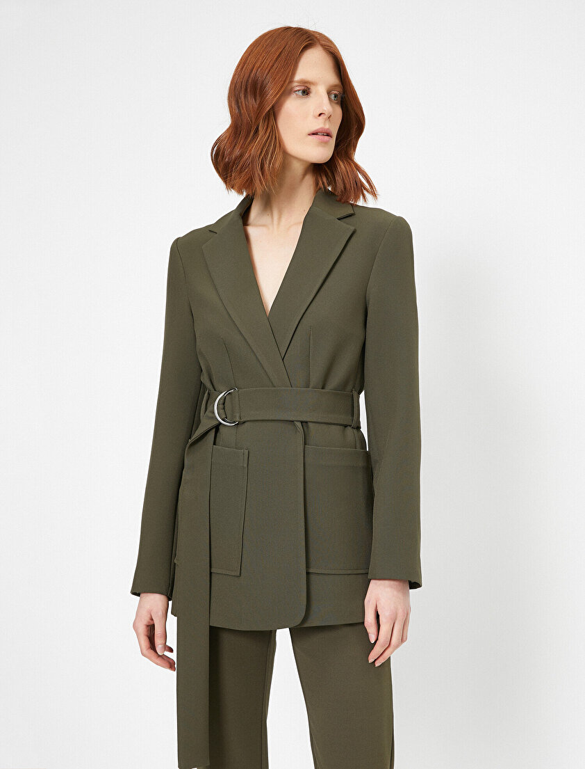 Kemer Detaylı Blazer Ceket