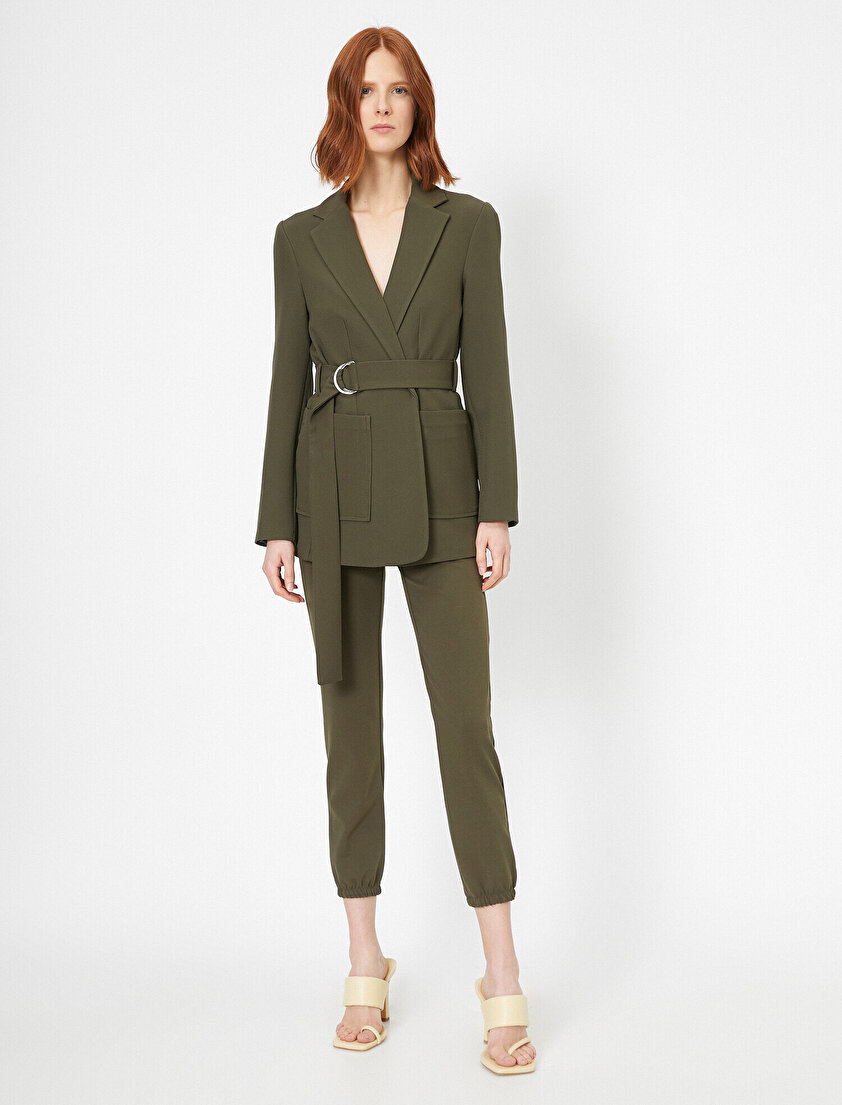 Kemer Detaylı Blazer Ceket