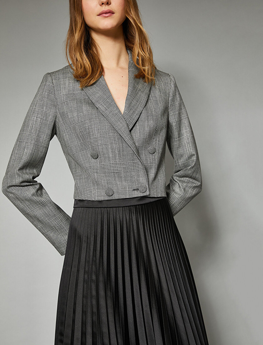 Crop Kruvaze Blazer Ceket