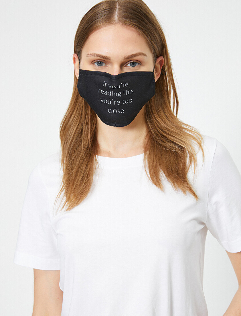 Yazılı Baskılı Yıkanabilir Maske