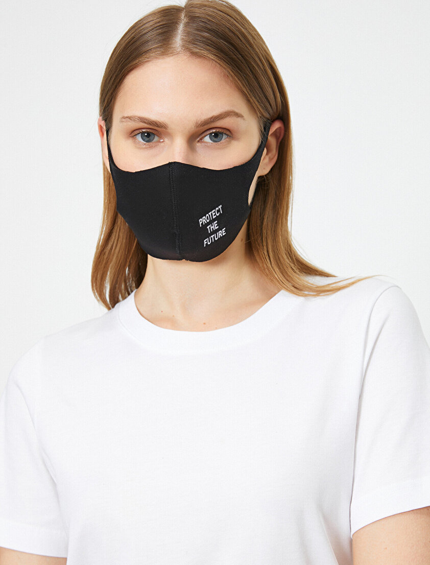 Yazılı Baskılı Yıkanabilir Maske