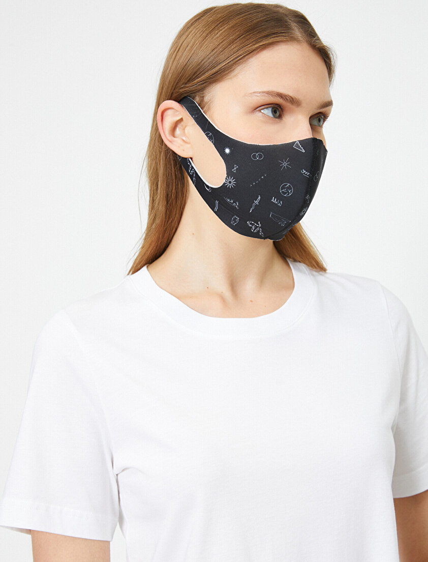 Desenli Yıkanabilir Maske