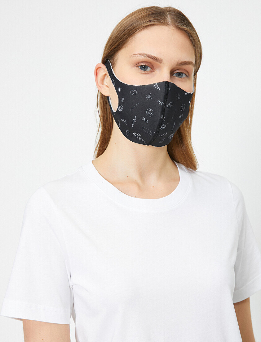 Desenli Yıkanabilir Maske