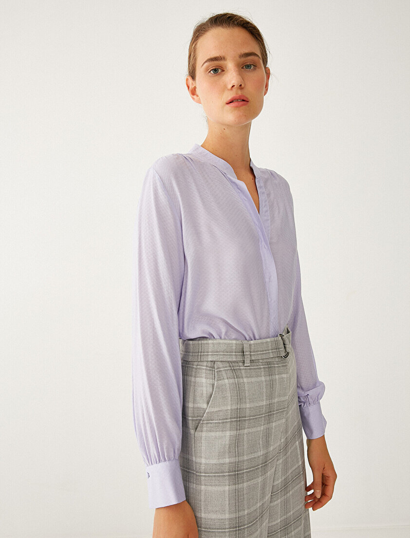 Uzun Kollu Hakim Yaka Gömlek