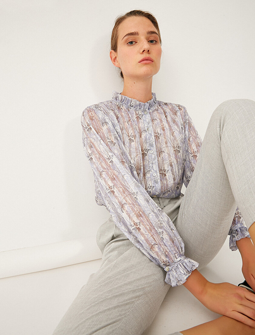 Lurex Desenli Gömlek