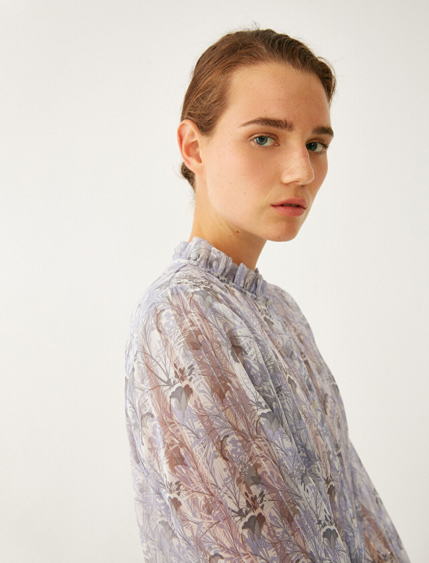 Lurex Desenli Gömlek