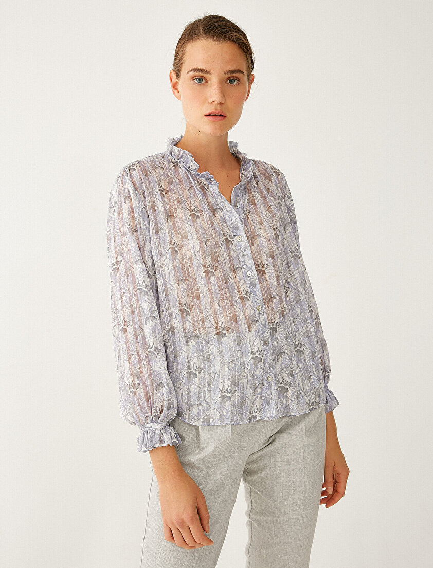 Lurex Desenli Gömlek