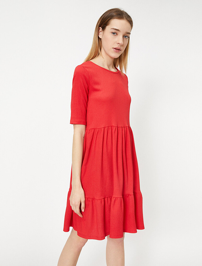 Fırfır Detaylı Elbise