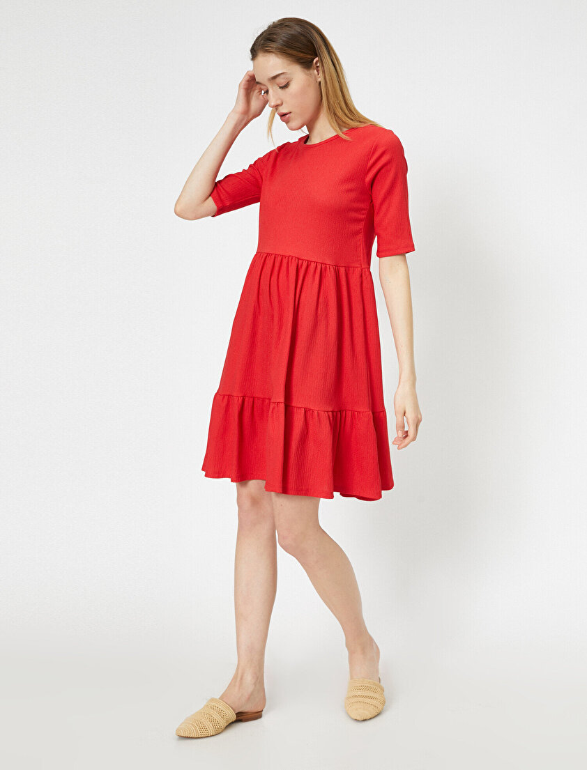 Fırfır Detaylı Elbise