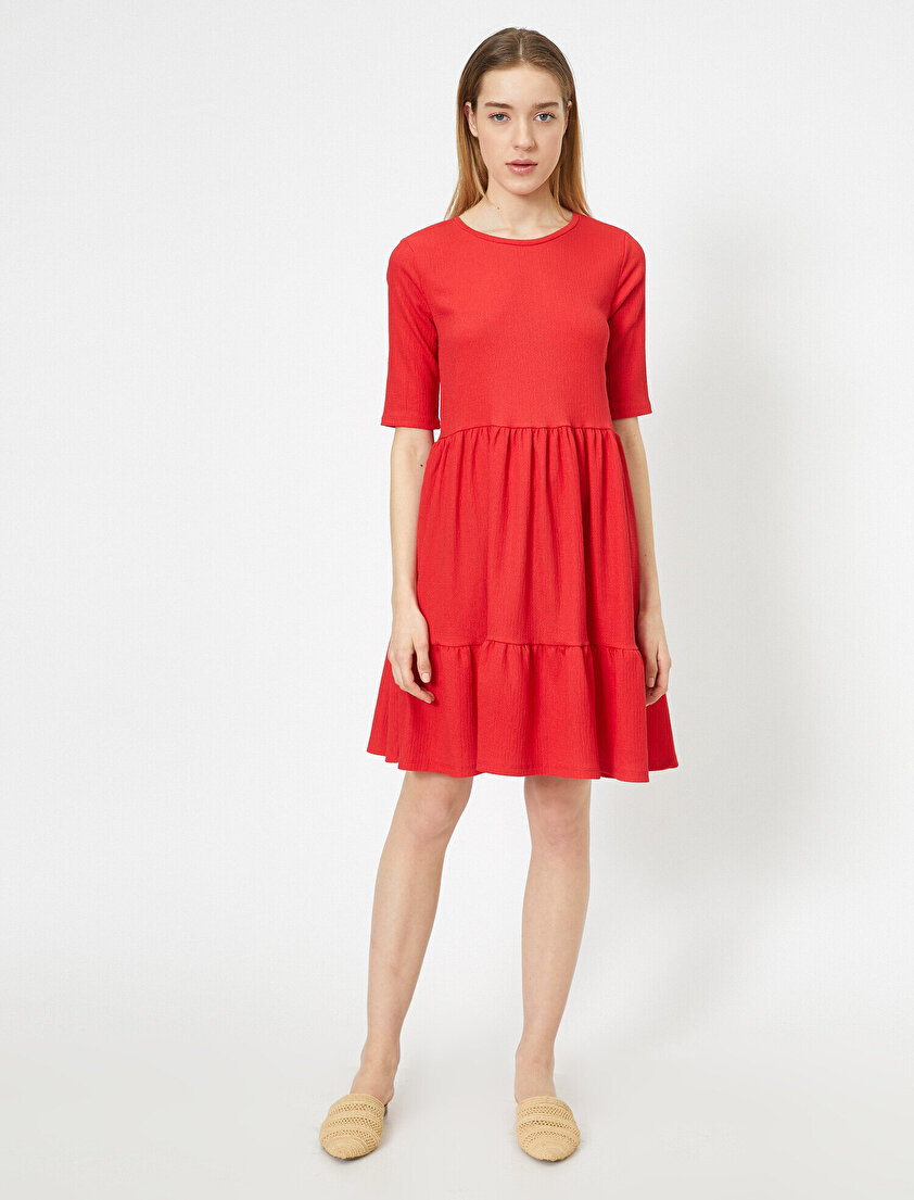 Fırfır Detaylı Elbise