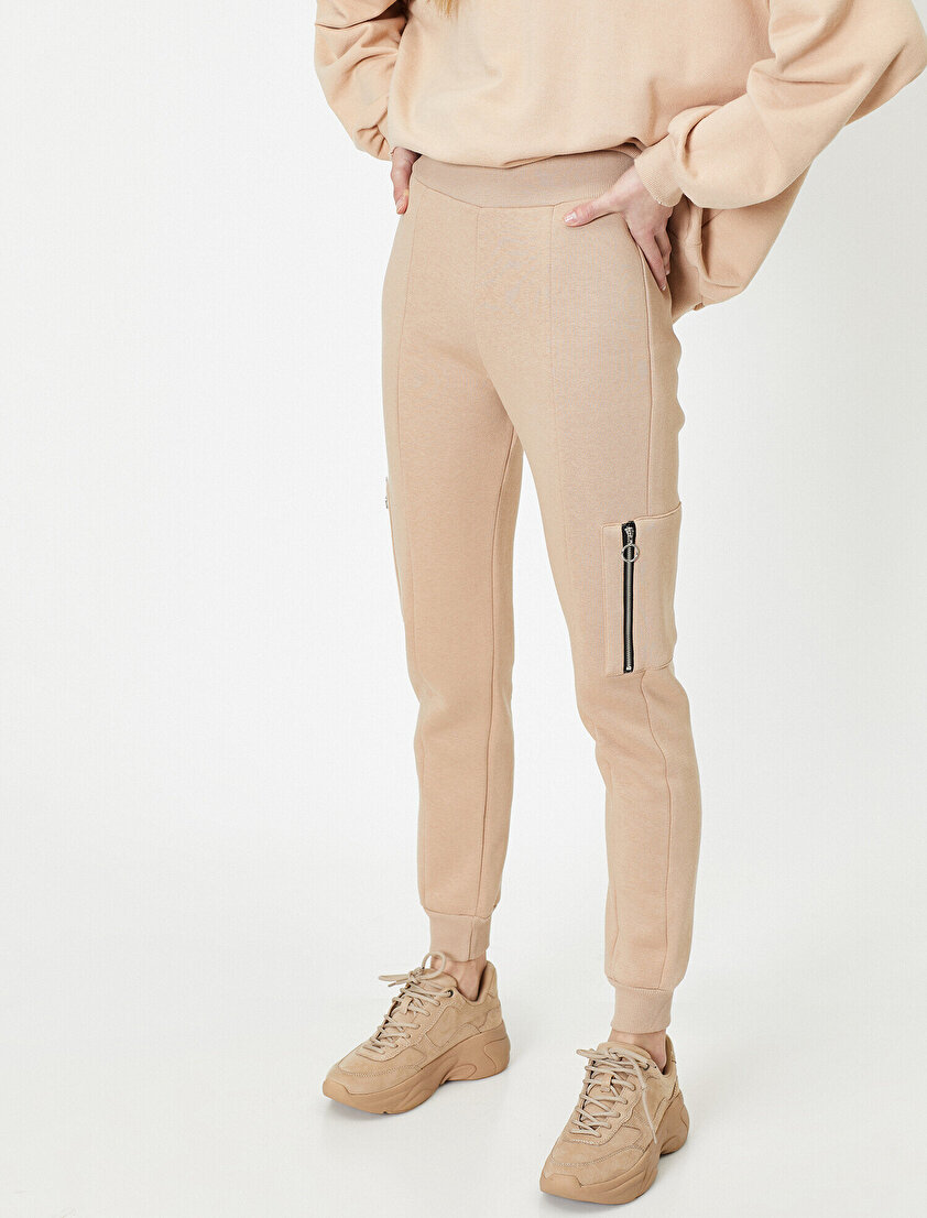 Fermuar Cep Detaylı Eşofman Altı