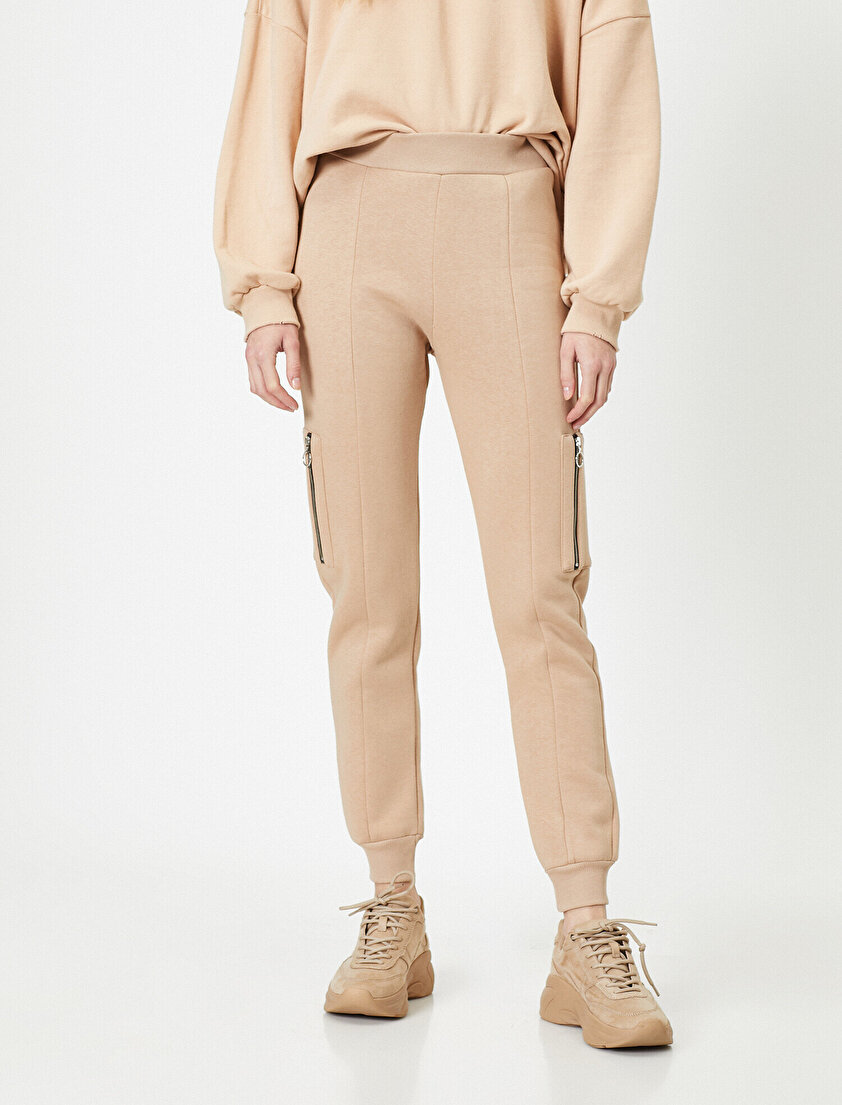 Fermuar Cep Detaylı Eşofman Altı