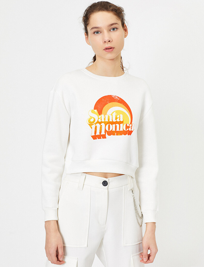 Yazılı Baskılı Sweatshirt